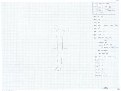 도면_사적 _경주 월성_월성 라구역 유물도면 ③ WS-라-09-⑥/건물지1 상부 라125.2 E29.5 수막새