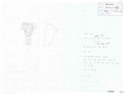 도면_사적 _경주 월성_월성 라구역 유물도면 ⑥ WS-라-10-(147) 벼루다리/건물지5 상부 라121.5 E4.4 벼루다리편