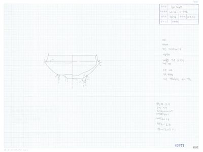 도면_사적 _경주 월성_월성 라구역 유물도면 ⑦ WS-라-11-182 고배/건물지1 동편 라123.3 E33.6 고배