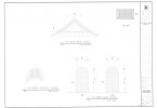도면_국가민속문화재 _정읍 김명관 고택_한국의전통가옥 기록화사업 안사랑채 합각 상세도,안사랑채 망와문양 상세도,안사랑채 굴뚝 상세도