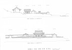 도면_보물_안성 청룡사 대웅전_청룡사 대웅전 중심측에서 본 종단면(동-서)／횡단면(북-남)