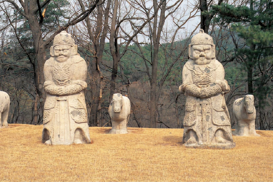 헌릉의 무인석 (헌릉: 조선 태종과 원경후 무덤)