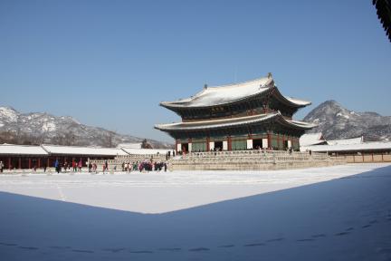경복궁 근정전 설경(2012.2.1 촬영, 문화재청)