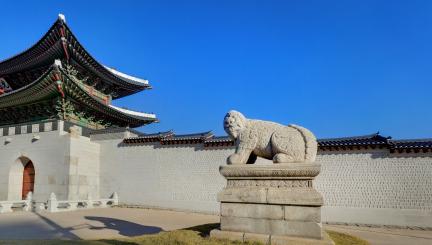 경복궁 광화문 앞 해태 전경