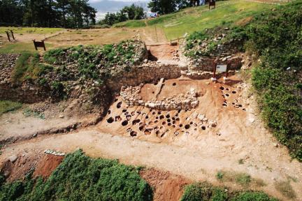 광양 마로산성 동문지 발굴 모습
