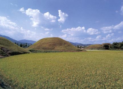 경주황남리고분군전경