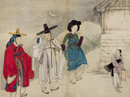 국보 신윤복필 풍속도 화첩( 2014년 국보 동산 앱 사진)002