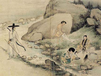 국보 신윤복필 풍속도 화첩(2014년 국보 동산 앱 사진)