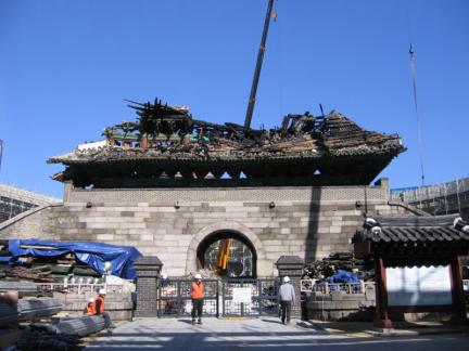 숭례문 화재 현장(2008.02.10)