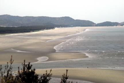 백령도사곶의사빈(천연비행장)전경