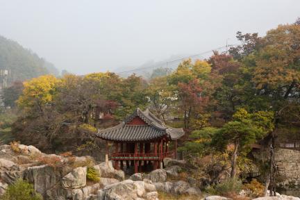 함양 화림동 거연정 일원_건너편에서 바라본 거연정 (촬영년도 : 2015년)