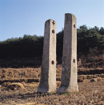 경주 남간사지 당간지주