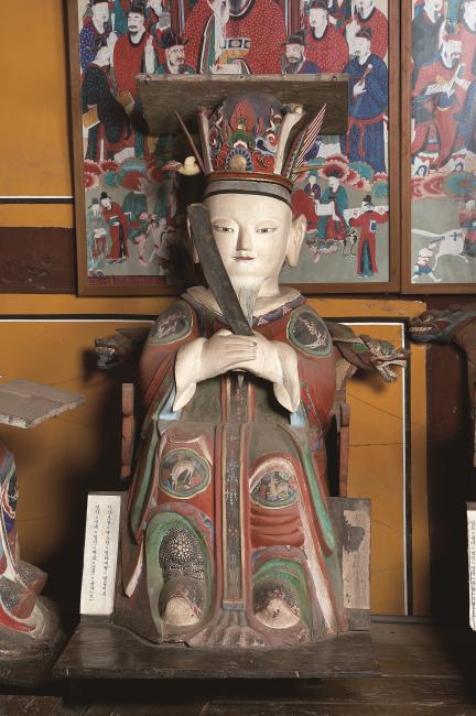 보물_진주 청곡사 목조지장보살삼존상 및 시왕상 일괄_제5염라대왕의좌상(좌3)-02_문화재대관(보물-불교조각2)