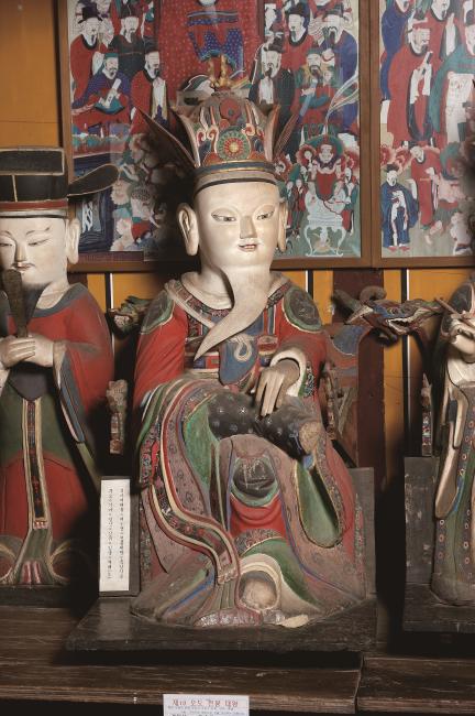 보물_진주 청곡사 목조지장보살삼존상 및 시왕상 일괄_제10오도전륜대왕의좌상(우5)-03_문화재대관(보물-불교조각2)