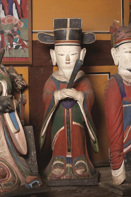 보물_진주 청곡사 목조지장보살삼존상 및 시왕상 일괄_판관상(좌)-01_문화재대관(보물-불교조각2)